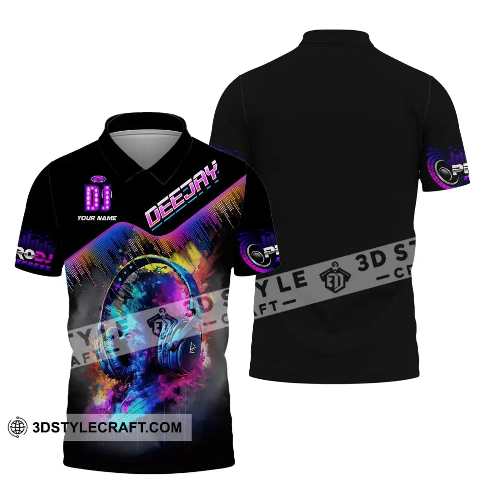 Unisex Shirt Custom Name Disc Jockey T-Shirt Deejay Gift For Dj Polo / S