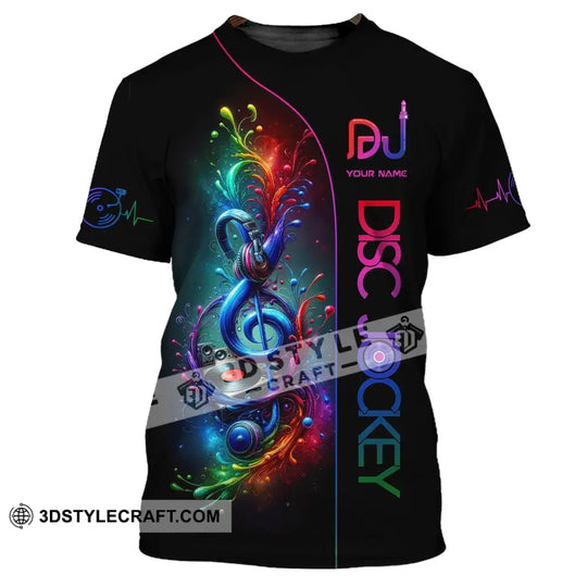 Unisex Shirt, Custom Name Disc Jockey T-Shirt, DJ Shirt, Music Lover Gift style option 2