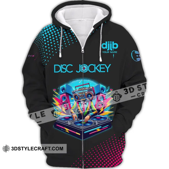 Unisex Shirt, Custom Name Disc Jockey T-Shirt, DJ Shirt, Music Lover Gift style option 3