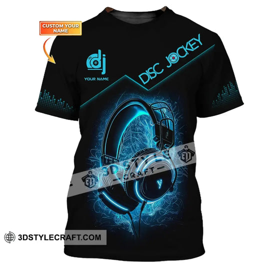 Unisex Shirt, Custom Name Disc Jockey T-Shirt, Gift For DJ, Music Lover Gift style option 1