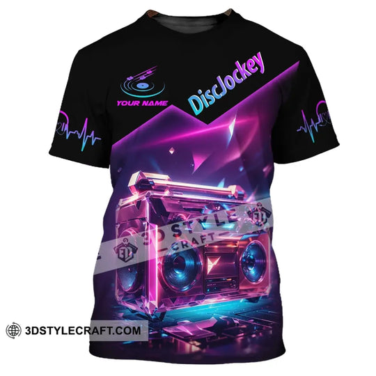 Unisex Shirt, Custom Name Disc Jockey T-Shirt, Music Lover Shirt, DJ Shirt style option 2