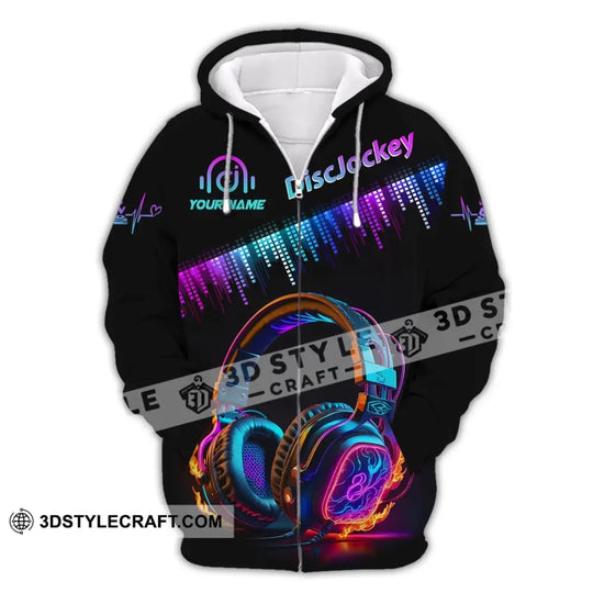 Unisex Shirt, Custom Name Disc Jockey T-Shirt, Music Lover Gift, DJ Hoodie style option 3