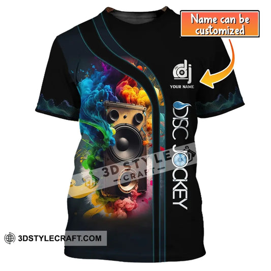 Unisex Shirt Custom Name Disc Jockey T-Shirt Music Lover Gift For Dj