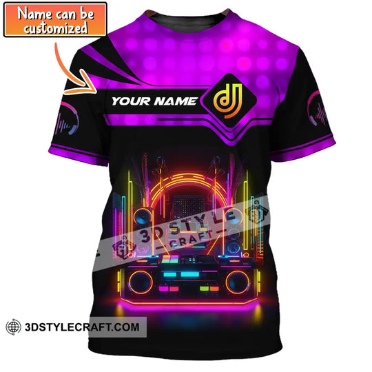 Unisex Shirt, Custom Name Disc Jockey T-Shirt, Music Lover, Gift For DJ style option 1