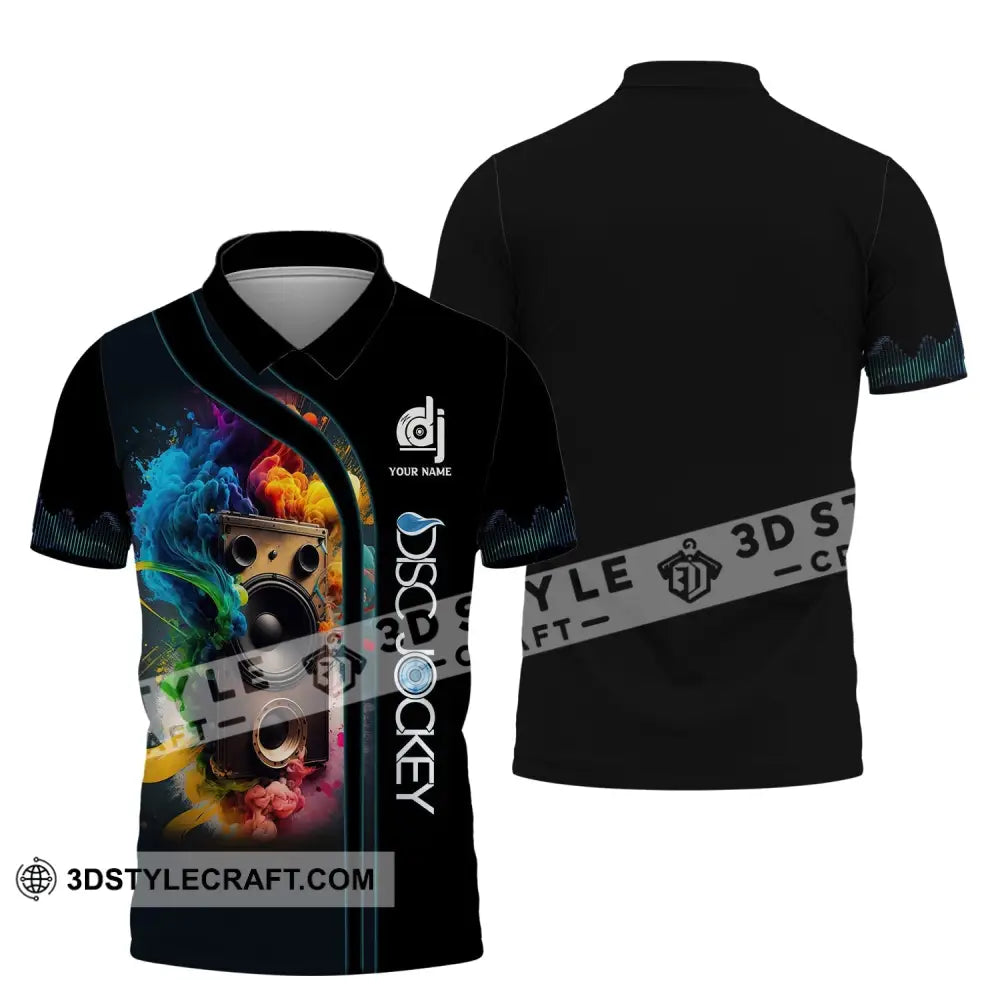 Unisex Shirt Custom Name Disc Jockey T-Shirt Music Lover Gift For Dj Polo / S