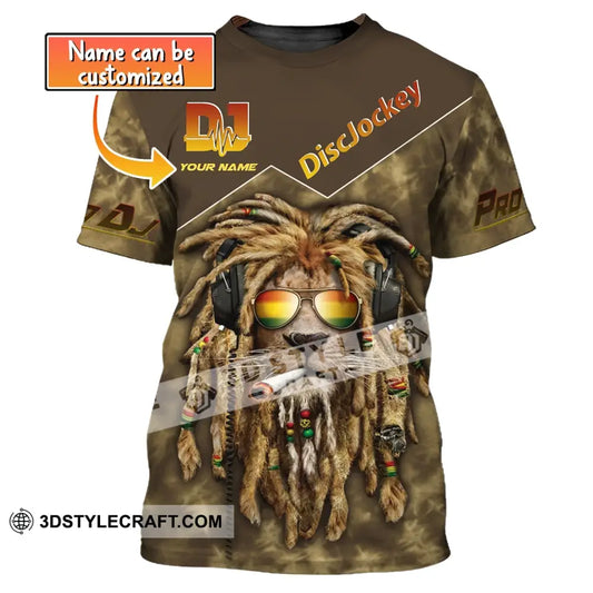 Unisex Shirt Custom Name Disc Jockey T-Shirt Proud Dj Music Lover