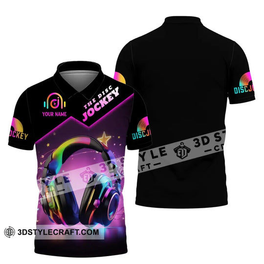 Unisex Shirt, Custom Name Disc Jockey Shirt, The Disc Jockey, DJ Hoodie Shirt Polo Long Sleeve style option 4
