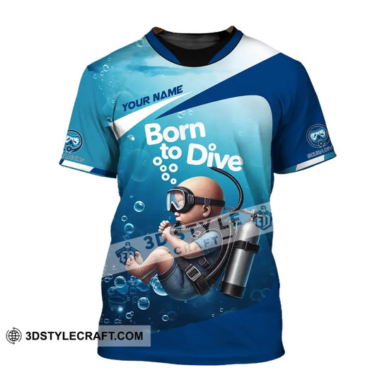 Unisex Shirt, Custom Name Diving Shirt, Diving Love T-Shirt style option 2
