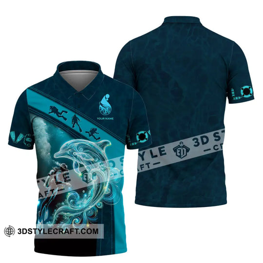 Unisex Shirt, Custom Name Diving Shirt, Diving Lover Gift style option 4