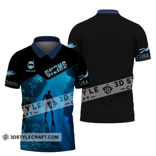 Unisex Shirt - Custom Name Diving T-Shirt - Personalized Scuba Diving Shirt - Scuba Dive Apparel style option 2