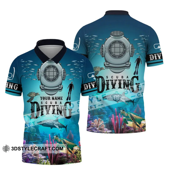 Unisex Shirt - Custom Name Diving T-Shirt - Personalized Scuba Diving Shirt - Scuba Diver Gift style option 4