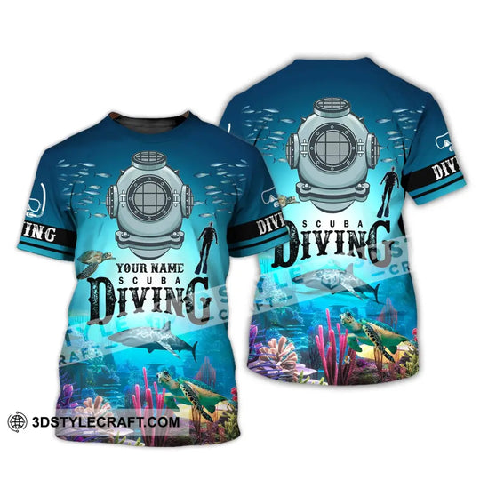 Unisex Shirt - Custom Name Diving T-Shirt - Personalized Scuba Diving Shirt - Scuba Diver Gift style option 3