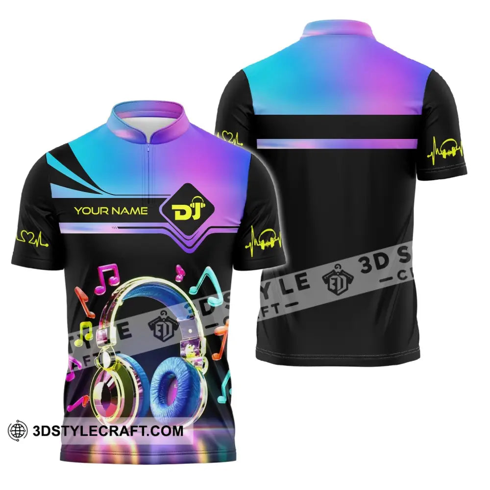 Unisex Shirt Custom Name Dj Hoodie Polo Long Sleeve Zipper / S T-Shirt