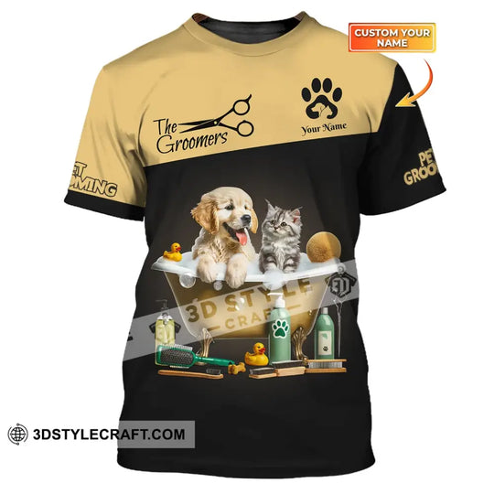 Unisex Shirt, Custom Name Dog Groomer Shirt, Dog Grooming T-Shirt, The Groomers, Shirt for Dog Groomers style option 1