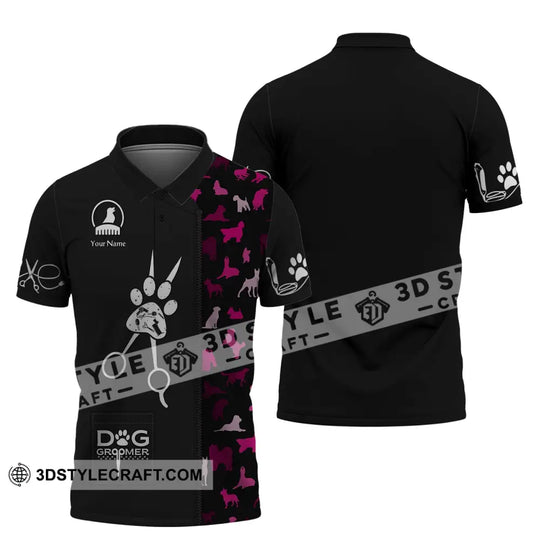 Unisex Shirt, Custom Name Dog Groomer Shirt, Dog Groomer Hoodie, Pet Grooming T-Shirt style option 4