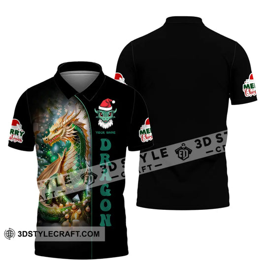 Unisex Shirt, Custom Name Dragon Shirt, Dragon Merry Christmas Gift style option 4