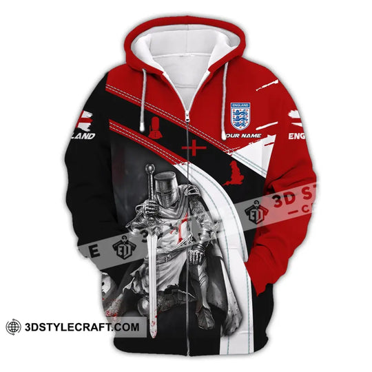 Unisex Shirt, Custom Name England Shirt, England Knight, English T-Shirt style option 3