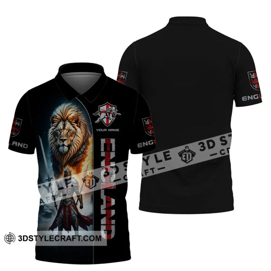 Unisex Shirt, Custom Name England Shirt, England Knight Polo Shirt, English Custom Shirt style option 4