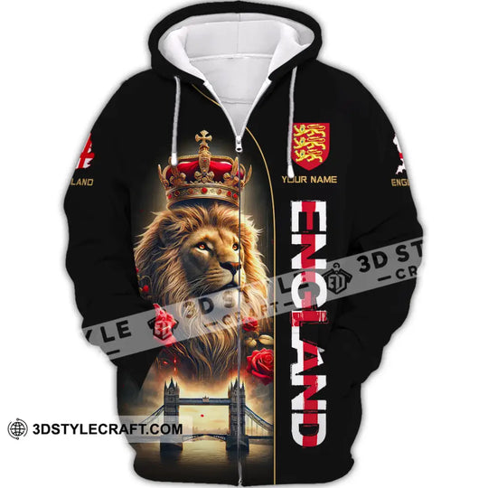Unisex Shirt, Custom Name England Shirt, England Lover Polo Long Sleeve Shirt, English Gift style option 3