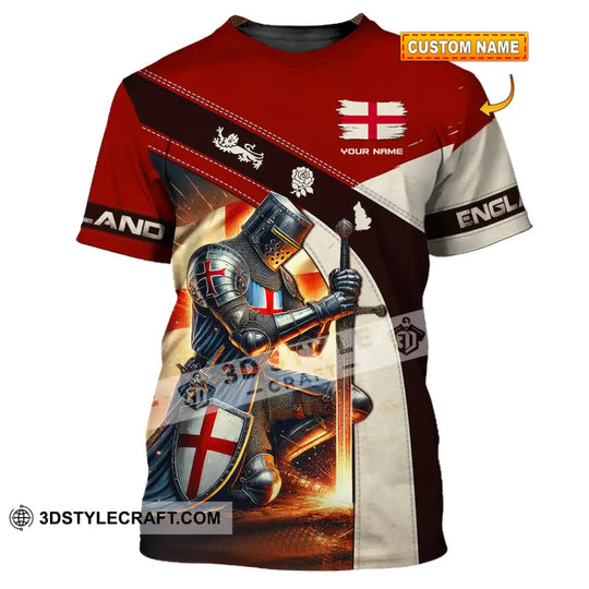 Unisex Shirt, Custom Name England Shirt, England Lover Polo Long Sleeve Shirt, England Gift style option 1