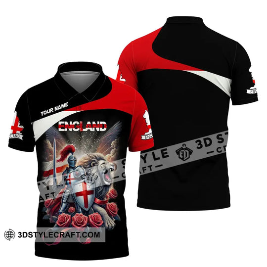 Unisex Shirt, Custom Name England Shirt, England Polo Long Sleeve, English Gift style option 4