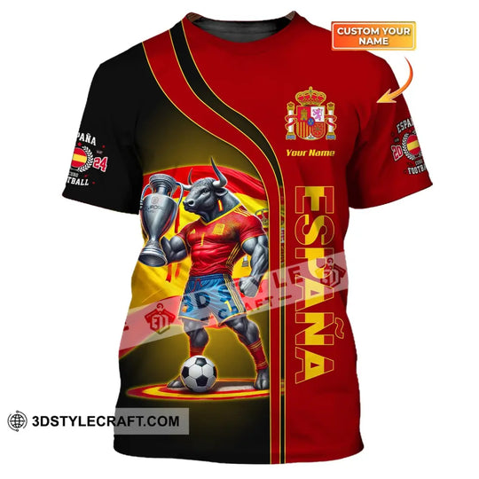 Unisex Shirt, Custom Name España Football Shirt, España Football Polo Long Sleeve, Soccer Lover Shirt style option 1