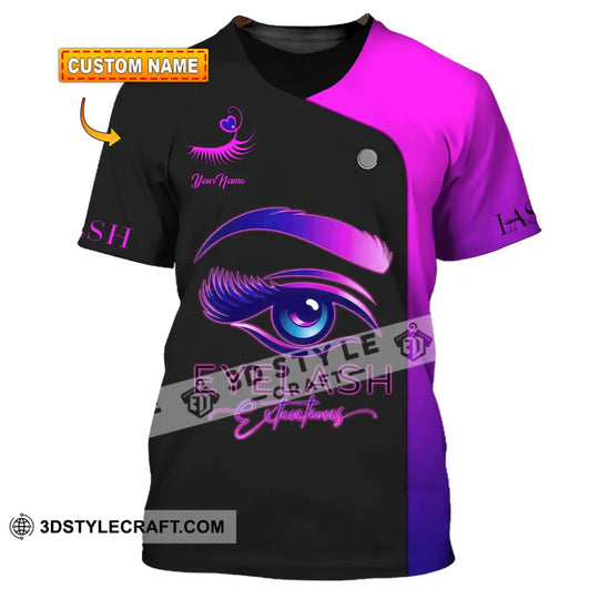 Unisex Shirt - Custom Name Shirt EyeLash style option 1