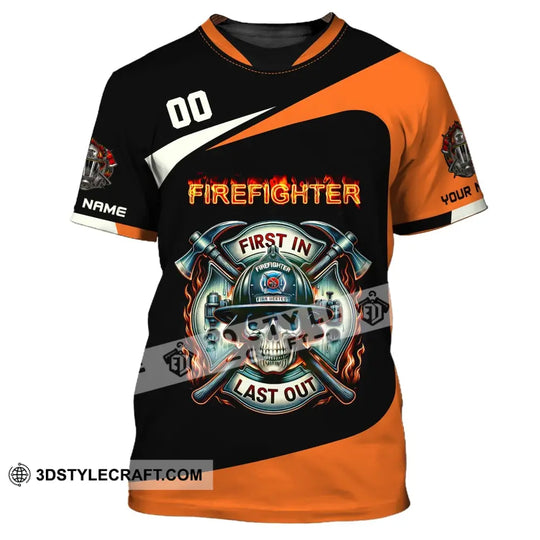 Unisex Shirt, Custom Name Fire Fighter T-Shirt, Shirt for Firefighter, Firefighter T-shirt, Firefighter Polo Shirt style option 2