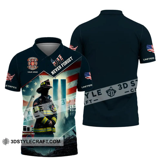 Unisex Shirt, Custom Name Firefighter Shirt, Firefighter Memorial Shirt, Fallen Firefighters 911 Memorial style option 4