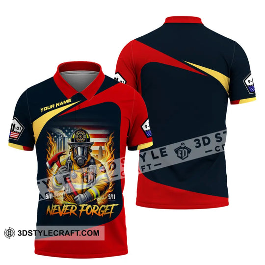 Unisex Shirt, Custom Name Firefighter Shirt, Firefighter Memorial Shirt, Fallen Firefighters 911 Memorial style option 4