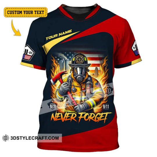 Unisex Shirt, Custom Name Firefighter Shirt, Firefighter Memorial Shirt, Fallen Firefighters 911 Memorial style option 1