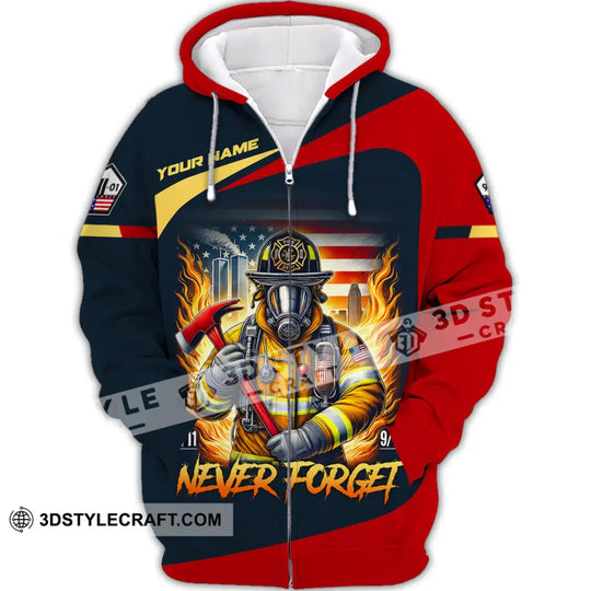 Unisex Shirt, Custom Name Firefighter Shirt, Firefighter Memorial Shirt, Fallen Firefighters 911 Memorial style option 3