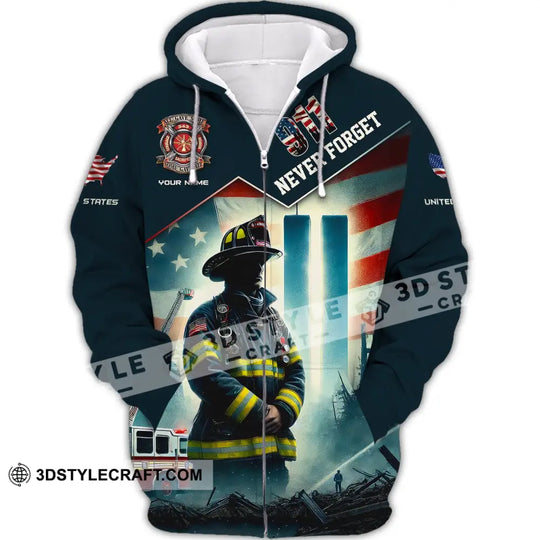 Unisex Shirt, Custom Name Firefighter Shirt, Firefighter Memorial Shirt, Fallen Firefighters 911 Memorial style option 3
