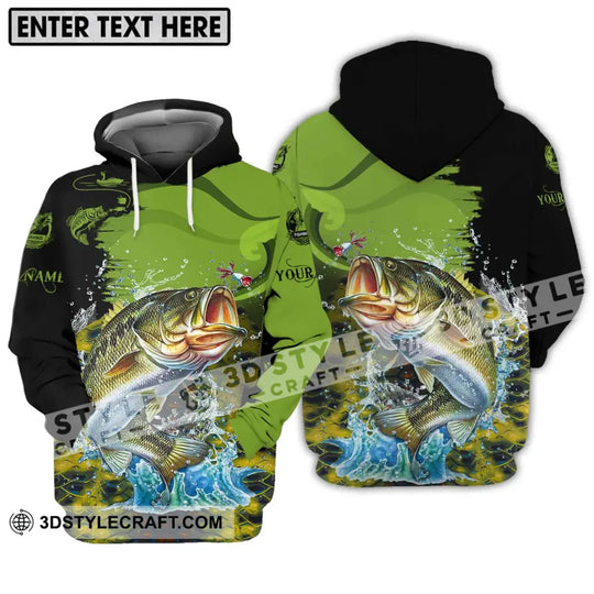Unisex Shirt - Custom Name Fish On Fish Green And Black Shirt style option 3