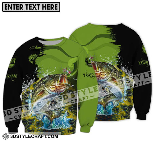 Unisex Shirt - Custom Name Fish On Fish Green And Black Shirt style option 4