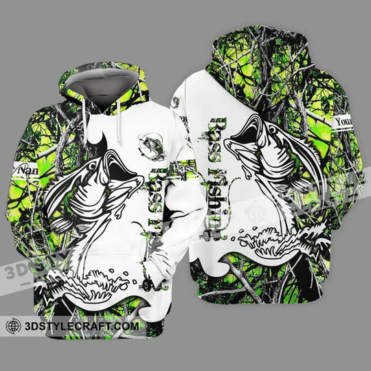 Unisex Shirt - Custom Name Fish On Fish Green And White Shirt style option 3