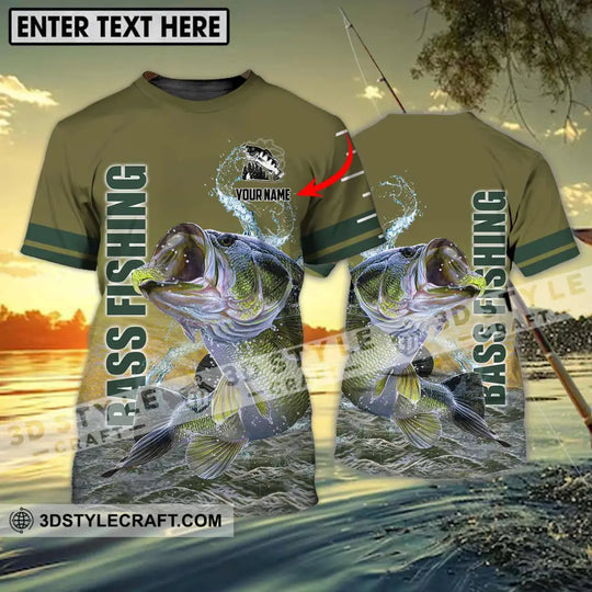 Unisex Shirt - Custom Name Fisher Shirt, Bass Fishing style option 1