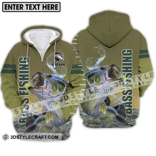 Unisex Shirt - Custom Name Fisher Shirt, Bass Fishing style option 2