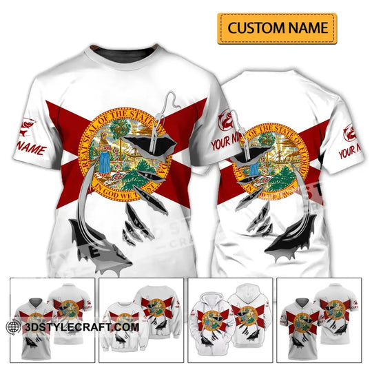 Unisex Shirt - Custom Name Fishing Florida Shirt style option 2