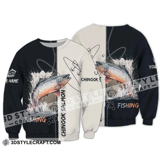Unisex Shirt - Custom Name Fishing Lover Shirt, Chinook Salmon style option 4