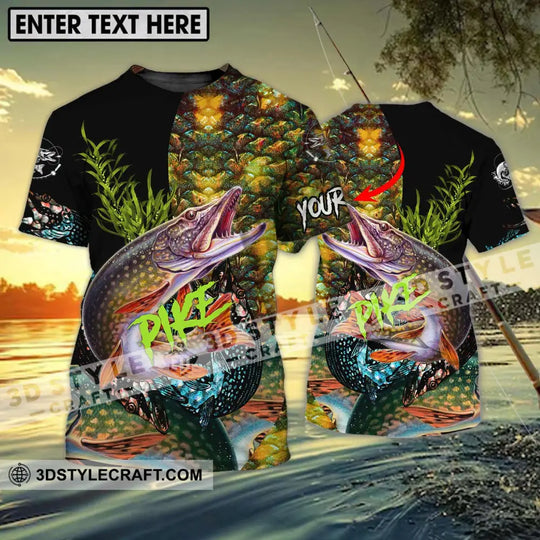 Unisex Shirt - Custom Name Fishing Lover Shirt, Pike style option 1