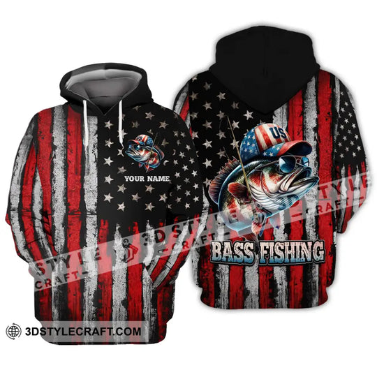 Unisex Shirt - Custom Name Fishing Lover Shirt, US Bass Fishing style option 3