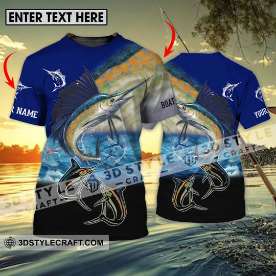 Unisex Shirt - Custom Name Fishing Shirt, Swordfish style option 1