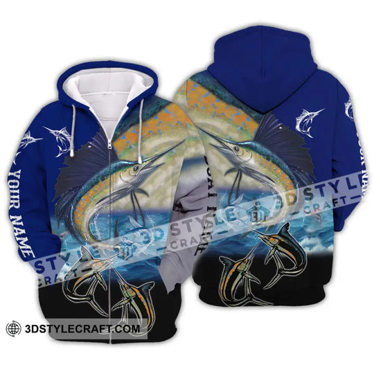 Unisex Shirt - Custom Name Fishing Shirt, Swordfish style option 2