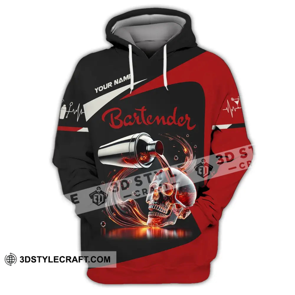 Unisex Shirt Custom Name For Bartender T-Shirt Hoodie Long Sleeve / S T-Shirt