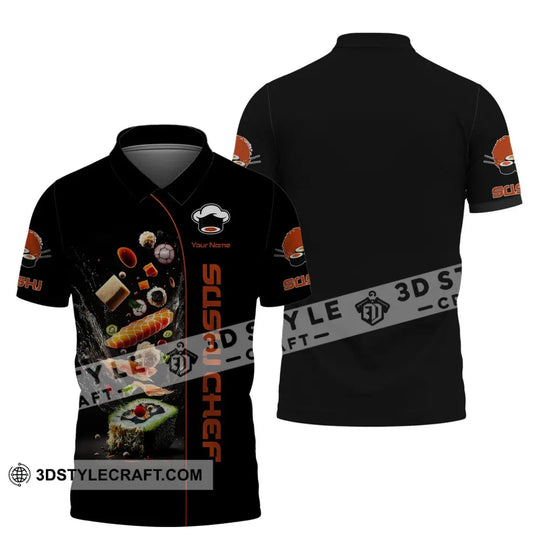 Unisex Shirt, Custom Name Shirt for Chef, Sushi Chef T-shirt, Chef Apparel style option 4
