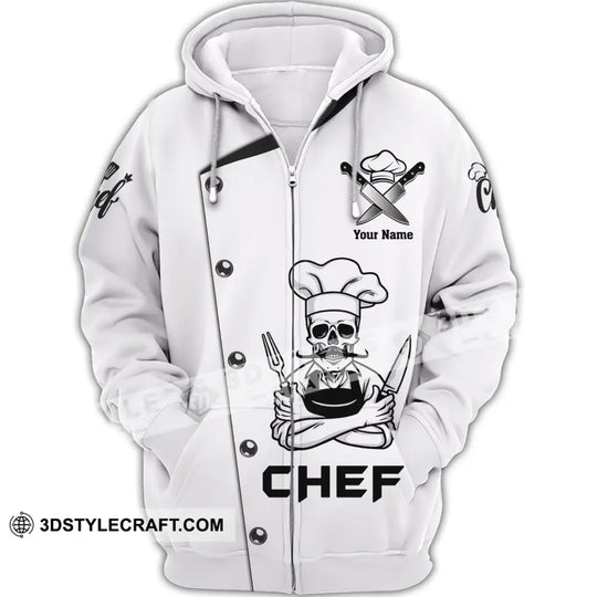 Unisex Shirt, Custom Name Shirt for Chef, Chef T-shirt, Chef Skull Beard, Chef Apparel style option 3