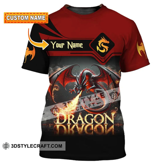 Unisex Shirt, Custom Name Shirt for Dragon Lover, Dragon T-Shirt Hoodie Long Sleeve Shirt style option 1