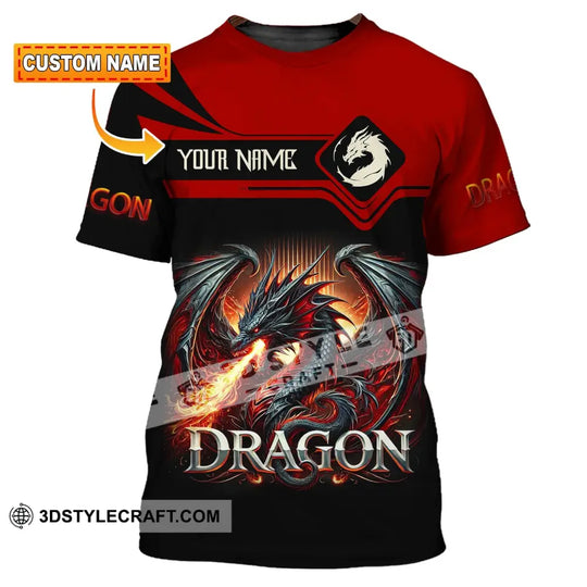 Unisex Shirt, Custom Name Shirt for Dragon Lover, Dragon T-Shirt Hoodie Long Sleeve Shirt style option 1
