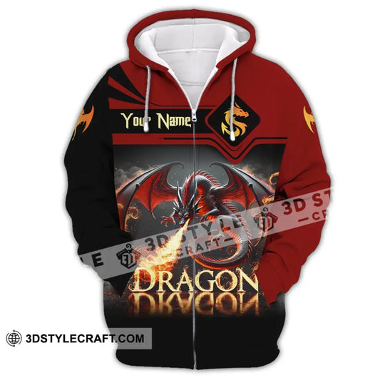 Unisex Shirt, Custom Name Shirt for Dragon Lover, Dragon T-Shirt Hoodie Long Sleeve Shirt style option 3